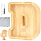 Bitreeworks Letter Piggy Bank, Personalized Wooden Coin Banks, Large Wood Money Peny Bank For Adults (9'', Alphabet D)