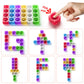 Fidget Toys For Kids, Transparent Silicone Popper Diy Building Blocks Cvc Words Learning Phonics Color Recognition Clarssroom Tool Anxiety Stress Reliever Toy (Transparent)