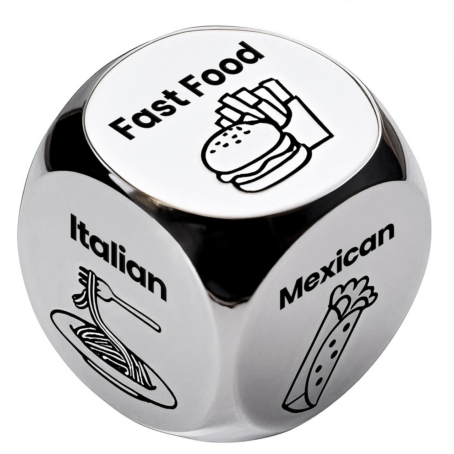 Valentines Day Gifts For Him Her,Food Dice,Anniversary Steel Food Decision Dice Couple Gifts For Women Men Christmas Birthday We