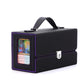 Stepane MTG Card Storage Box  3 In 1 Graded Carrying Deck Box  2PCS Commander Deck Boxes with Dice Tray  Removable Box Lid with Handle Black/Violet
