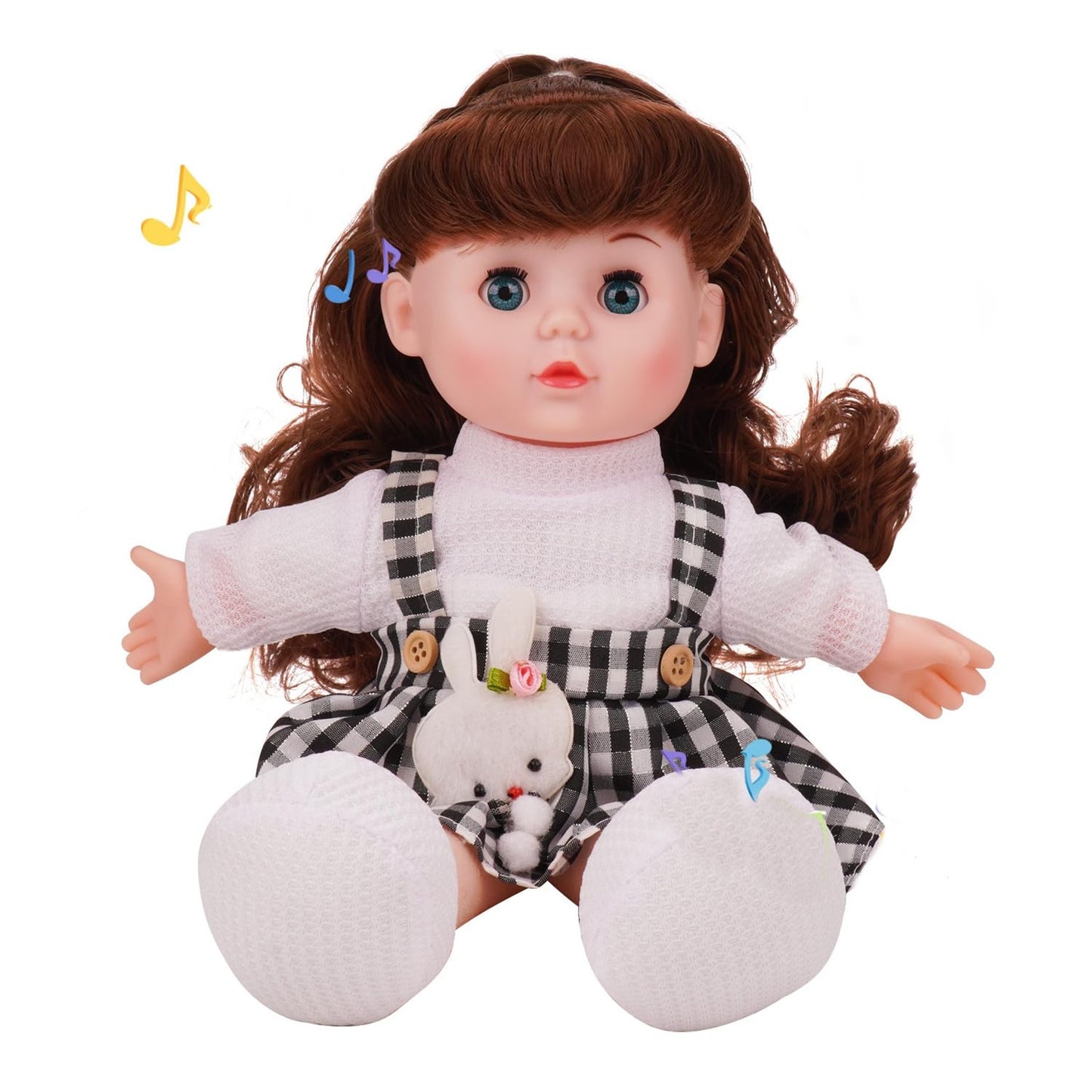 DZDJCCS 13   Interactive Baby Dolls, Sweet Smile Face Baby Doll with Soft Body and Open/Close Eyes,Realistic Baby Dolls with Hai