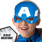 Marvel Captain America Official Youth Value Costume - Full-Bodied Fabric Jumpsuit With High-Resolution Printed Design And Plasti