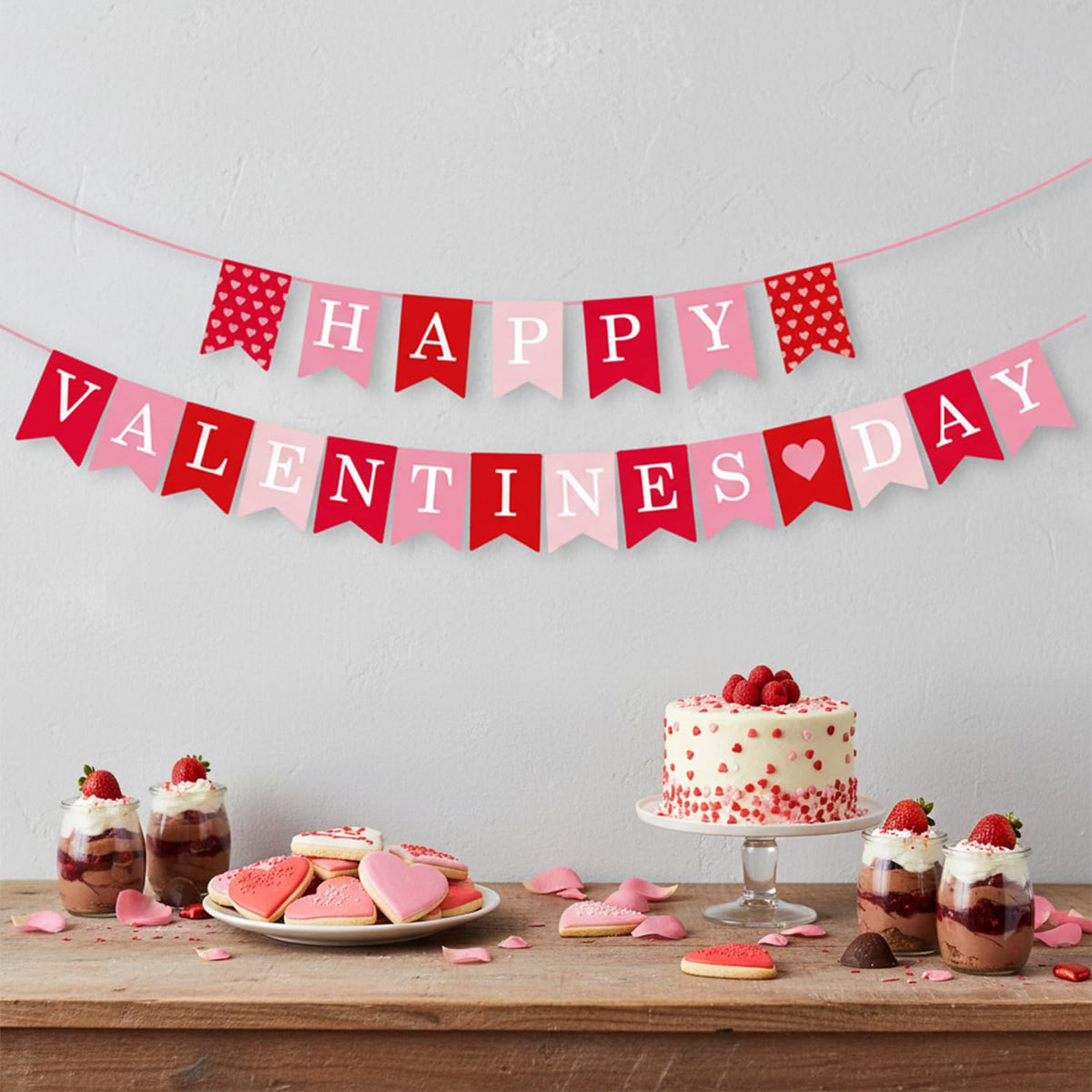 Party Propz Happy Valentines Day Banner 1 Pc, Banner For Decoration On Valentines Day (Cardstock)