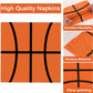 Qyeahkj 100 Pcs Basketball Birthday Party Supplies Basketball Sports Themed Party Plates And Napkins Basketball Party Decoration