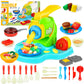 Play Color Dough Set for Kids Ages 4-8, 35PCS Kitchen Creations Noodle Playset, Art Crafts Food Modeling Play Toys for Girls Boy