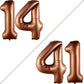 Katchon, Coffee Brown 14 Balloon Number - Big, 40 Inch | Coffee Brown Number Balloons, Coffee Decor, Coffee Theme Party, Number 14 Brown Balloons | Brown 14 Ballon, Coffee Birthday Party Decorations