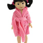 American Fashion World Pink Bathrode for 14-Inch Dolls | enhanced Quality & Trendy Design | Dolls Clothes | Outfit Fashions for Dolls for Popular Brands