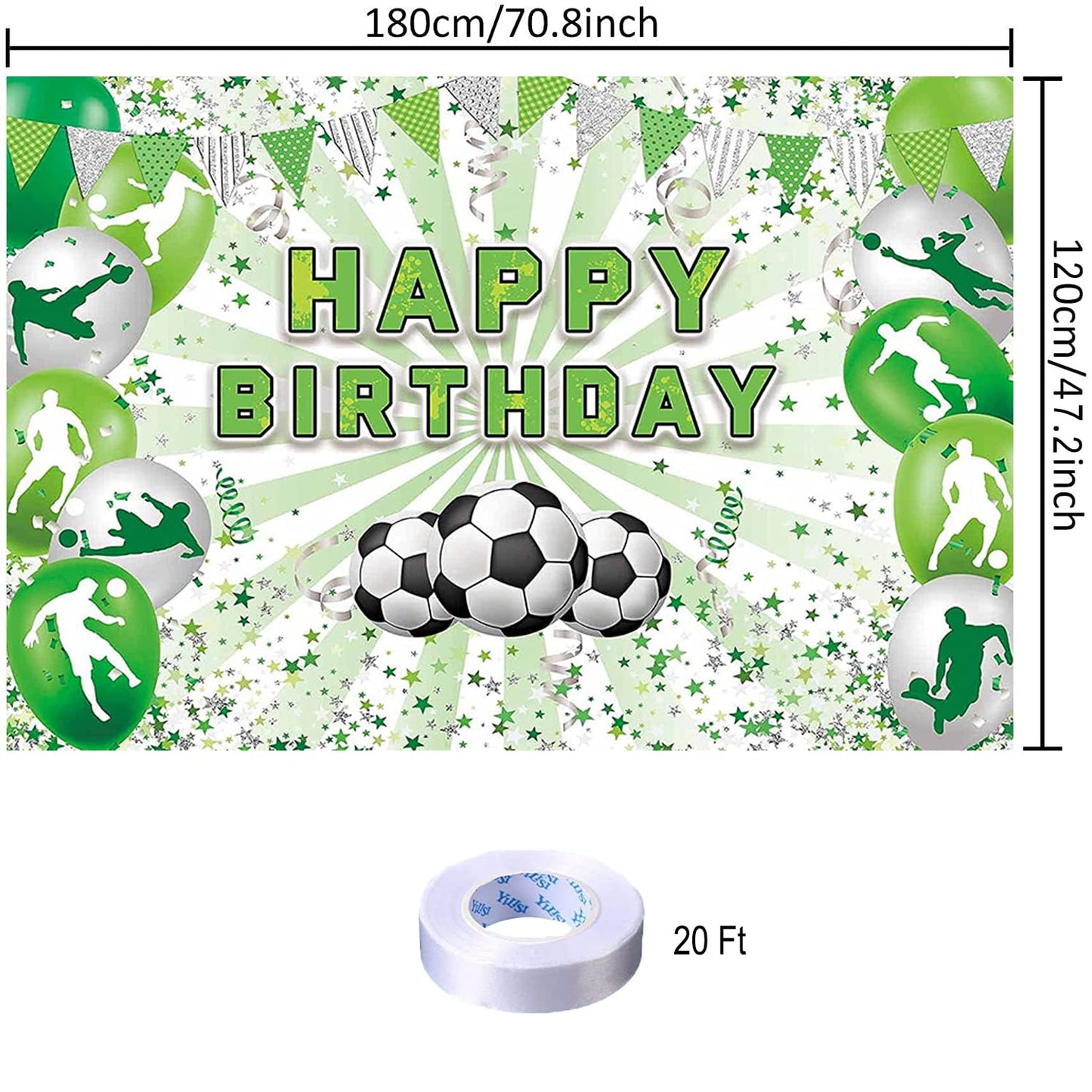 Soccer Themed Birthday Party Decoration Soccer Happy Birthday Backdrop Photo Background Banner Poster For Soccer Party Decoratio