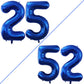 Goer Number 25 Balloons For 25Th Birthday Party Decorations,42 Inch Jumbo Foil Helium 52 Balloons For 52Nd Birthday Party Decoration (Blue)