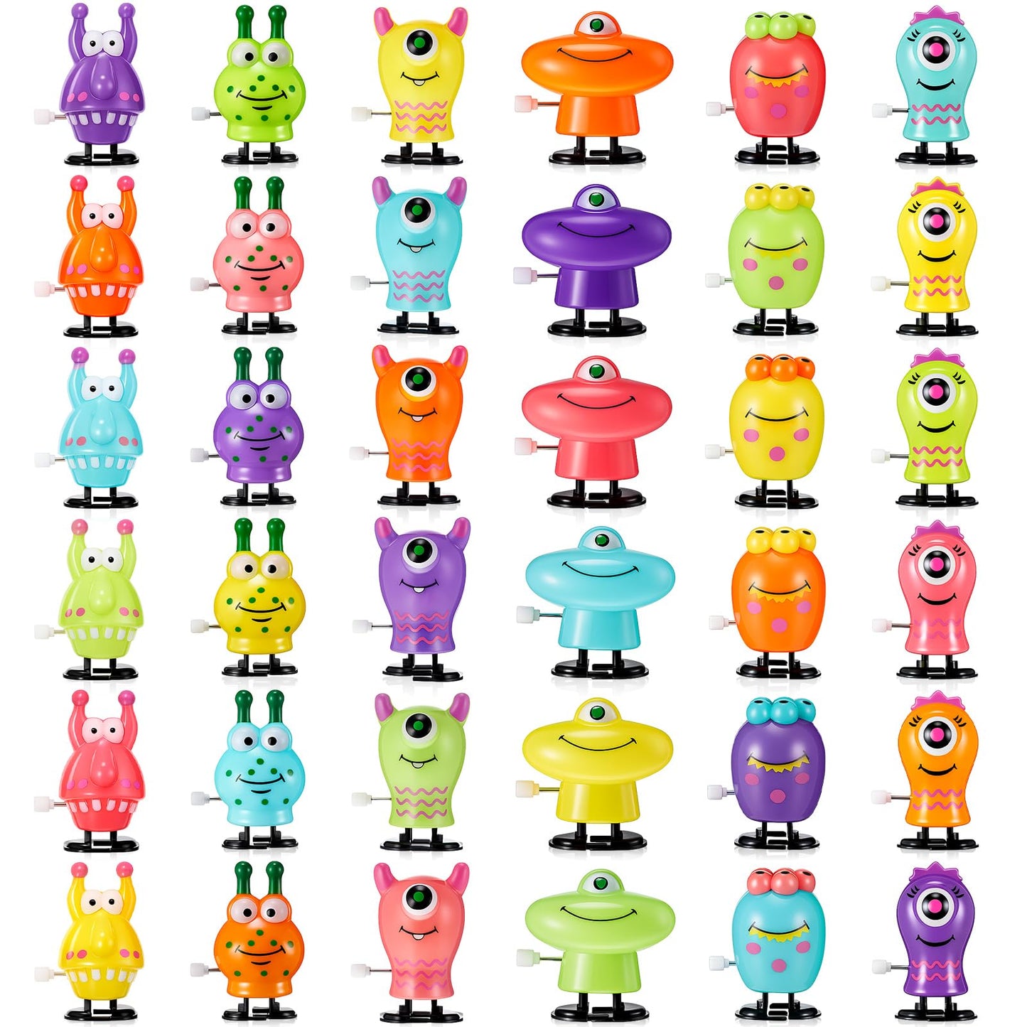 Deekin 36 Pcs Monster Wind Ups Toys for Kids Wind up Toys Bulk for Christmas Treat Bag Stuffers Goody Bag Filler Student School 