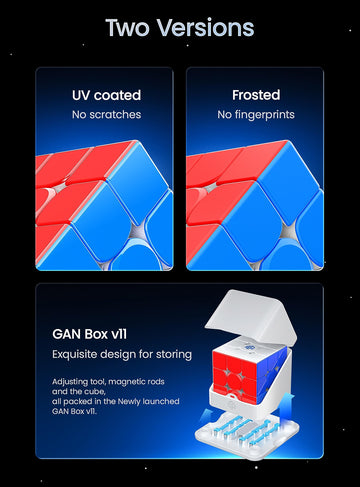 Cubershop Gan 14 Maglev Frosted, Ultimate Gan 14 Maglev 2023 Stickerless Flagship 3X3 Magnetic Speed Cube, 56Mm Magic Cube Puzzle (Gan14 Maglev Speed Cube, Matte Surface & Primary Internal)