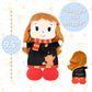 Kids Preferred Harry Potter Hermione Teether Plush Toy Crinkle Cloth For Newborn Baby Boys And Girls, 10 Inches