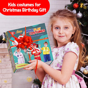 Loyo Kids Role Play Dress Up Clothes For 3-8 Years Old Play, 4 Sets Astronaut/Doctor/Fireman/Construction Costume For Kids And Toddlers Boys Halloween Costumes