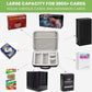 Card Deck Case For Trading Cards, Card Storage Box Holder For Magic The Gathering Booster/For Cards Against Humanity/For Cah Tcg Mtg Commander/For Yugioh/Football/Topps Sports Collectible Cards(Grey)