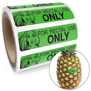 Rectal Use Only Stickers - Funny Gag Gifts For Adults - Pranks For Adults (200/Roll 1.5' X .375') Make Your Friends Laugh - Stupid Funny Prank Stuff And Practical Jokes (Green)