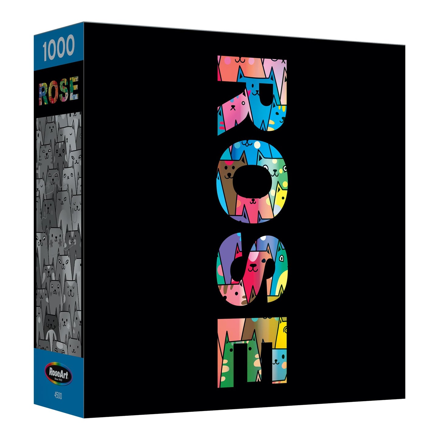 RoseArt 1000 Piece Jigsaw Puzzle - Cute Colorful Cats - Multi-colored - Model 4500ZZA - Perfect for Adults