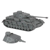 BMC Toys Panzer IV Tank Model Sd.Kfz. 161 - Small Charcoal Gray Plastic Military Vehicle 1:38 Scale
