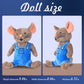 XIUMON Cookie and Mouse Plush Set, 4" Stuffed Animals, Cotton, Grey Blue, Model XM-MC, Ideal for Children and Teachers