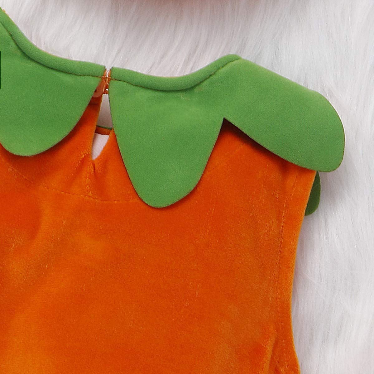 HengShunRui Baby Girl Boy Halloween Outfit Pumpkin Tops Hat Footies Halloween 0-6 Months