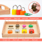 Mikneke Montessori Lock And Key Toy Set For Toddlers, Toy Keys Homeschool Preschool Learning Activities, Wooden Montessori Materials Learning & Education Toys For 3+ Year Old Kids