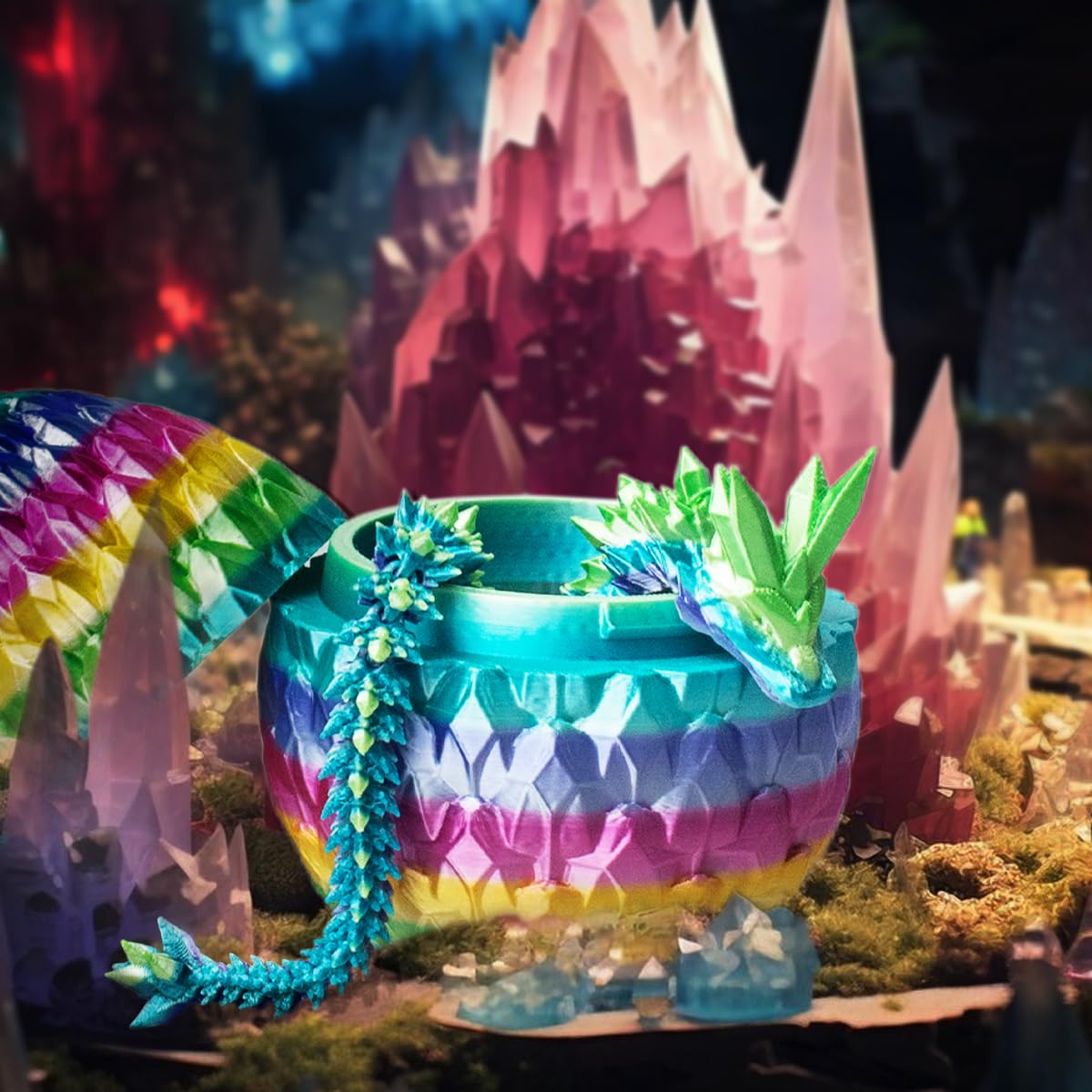 3D Printed Dragon Egg,Fidget Toy For Birthday, Executive Desk Toys For Adults And Kids (Multicolour)