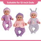 Babeside 7 Pcs Baby Doll Clothes For 10-12 Inch Dolls, Baby Doll Clothes Outfits, Doll Accessories Romper Suit, Coat And Hat For Newborn Baby Doll Boy&Girl