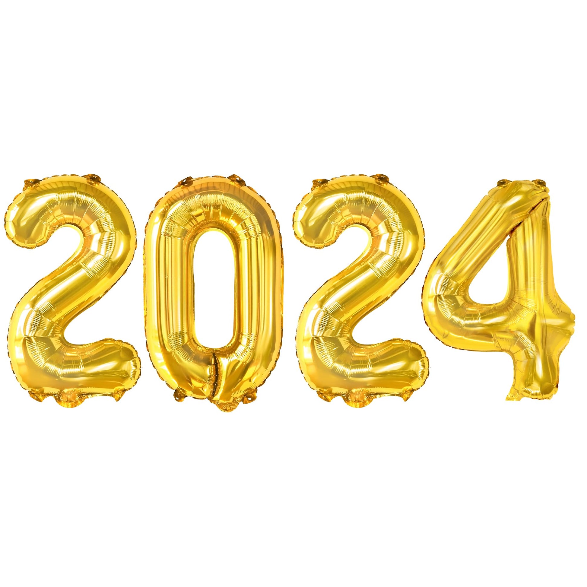 Katchon, Gold 2024 Balloon Numbers - 16 Inch | 2024 Balloons Gold For Happy New Years Decorations 2024 | Gold New Years Balloons | 2024 Gold Foil Number Balloons For New Years Eve Party Supplies 2024