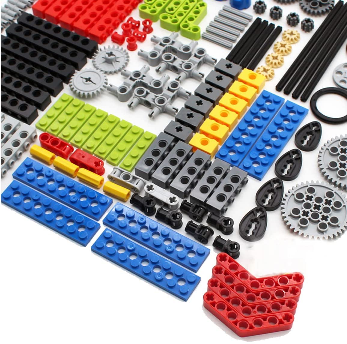 Konhaovf 182Pcs Gear And Axle Set For Technic Parts Compatible With Major Brand Technic Parts, Diy Gears Assortment Pack(Liftarm