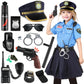 Loscola Police Officer Costume For Kids, Girls Police Costume For Kids, Halloween Costumes For Girls Kids 3-12, Cop Police Unifo
