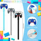 Tinlade 24 Pcs Video Game Pens Gamer Party Favors Video Gaming Themed Birthday Party Favor Gifts Controller Ink Kids Pens For Boys Classroom Prizes (Black,Blue,Gray)