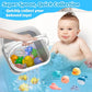 Anivia Foldable-Bath-Toy-Storage-Organizer, Bath Toy Holder With Removable Base, Quick-Drain-Drying Bathtub Toy Storage, Basket Bathroom Shower Toys Holder For Kids (Gray)