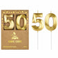CAKE CODE 2.76 Inch Diamond Gold 50 Number Birthday Candles, Gold Number Candles, Cake Number Candles, Party Celebration