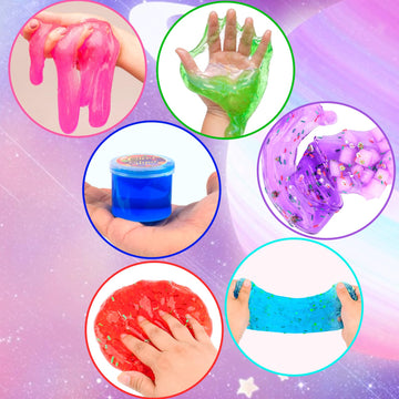 7 Pack Slime, Jelly Cube Crunchy Slime, Super Soft And Non-Sticky Clear Slime Kit, Christmas Slime Party Favors For Girls And Bo