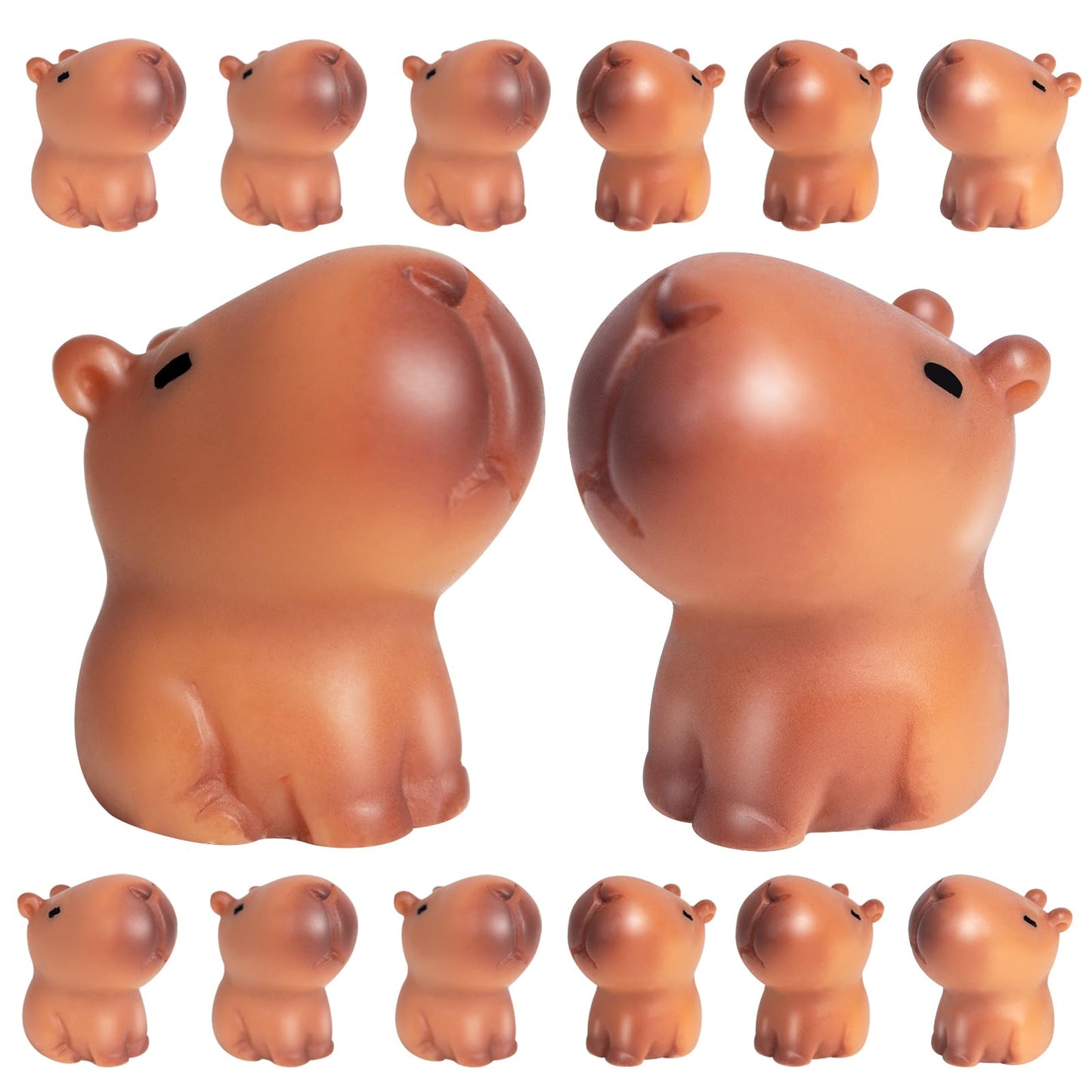 HOTPLACY 50 Pcs Mini Capybara Figurines Capybara Resin Figures Capybara Gifts Capybara Ornament Capybara Animals Figure Multiple