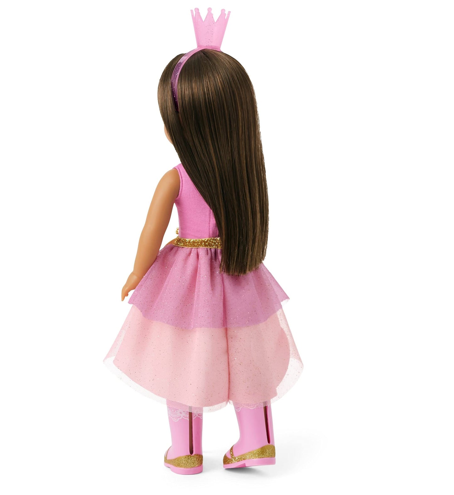 American Girl WellieWishers Ashlyn Doll, 14.5-inch, Pink Leotard, Glitter Skirt, Headband & Boots, Ages 4+