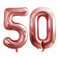 Goer Number 50 Balloons For 50Th Birthday Party Decorations,42 Inch Jumbo Foil Helium Balloons For 50Th Anniversary (Rose Gold)