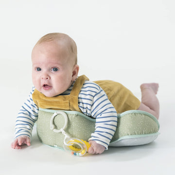 Taf Toys Tummy Time Cushion With Detachable Toys Support For Newborn & Up, Develops Muscles For Crawling Montessori Sensory Craw