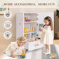 Labebe - Kitchen Wooden Fridge | Fridge Freezer For Toddlers, Kids' Kitchen Playset Toy, Baby Cabinet Refrigerator Pretend Play