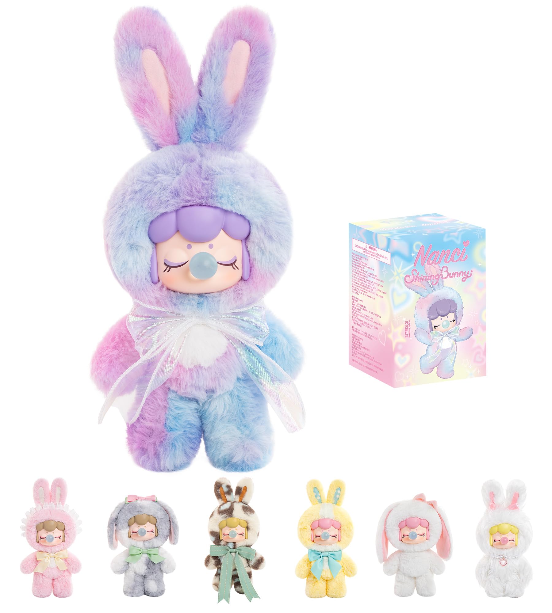 Rolife Nanci Plush Doll Shining Bunny Series  1PC Random Design Cute Rabbit Plush Toy Action Figure  Creative Collectible Toys for Holiday Birthday Gift