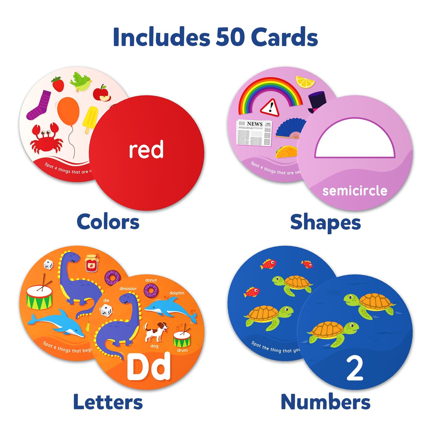 Skillmatics Card Game for Toddlers - Spot & Learn Letters, Numbers, Shapes & Colors - Medium Multicolor - Model SKILL601SAL