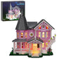 ZIQILIGHTING Pink Palace Haunted House Building Set, 1349PCS, Plastic, One Size, Compatible with Lego, Perfect for Halloween Fun