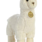 Aurora Realistic Miyoni Alpaca Stuffed Animal - Lifelike Detail - Cherished Companionship - White 11 Inches