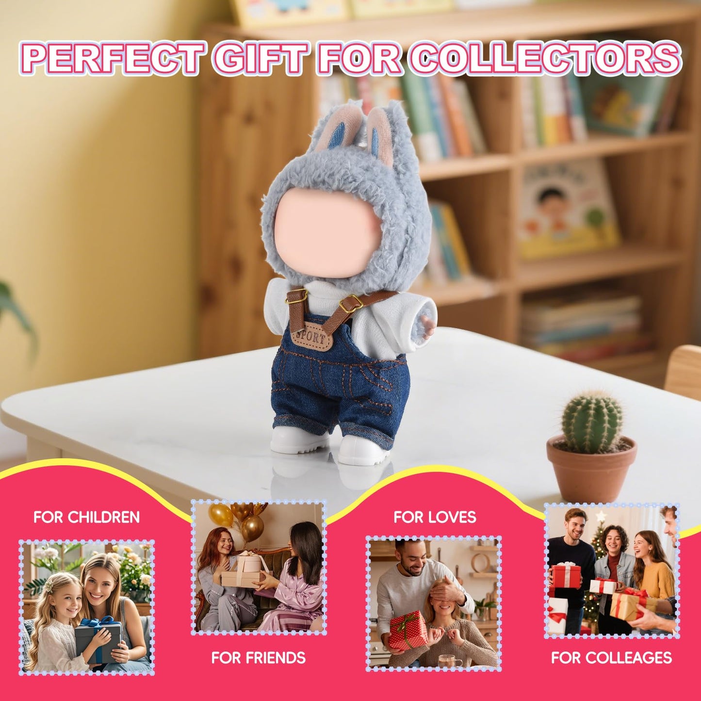 GDLSYLGHY 2025 Version Doll Clothes Set  Beautiful Outfits Suits Optimal for Your 5.9-6.7in Dolls Dressing Up  Doll Clothing Accessories with Random Color Rain Boots(Blue Denim Overalls Suit)