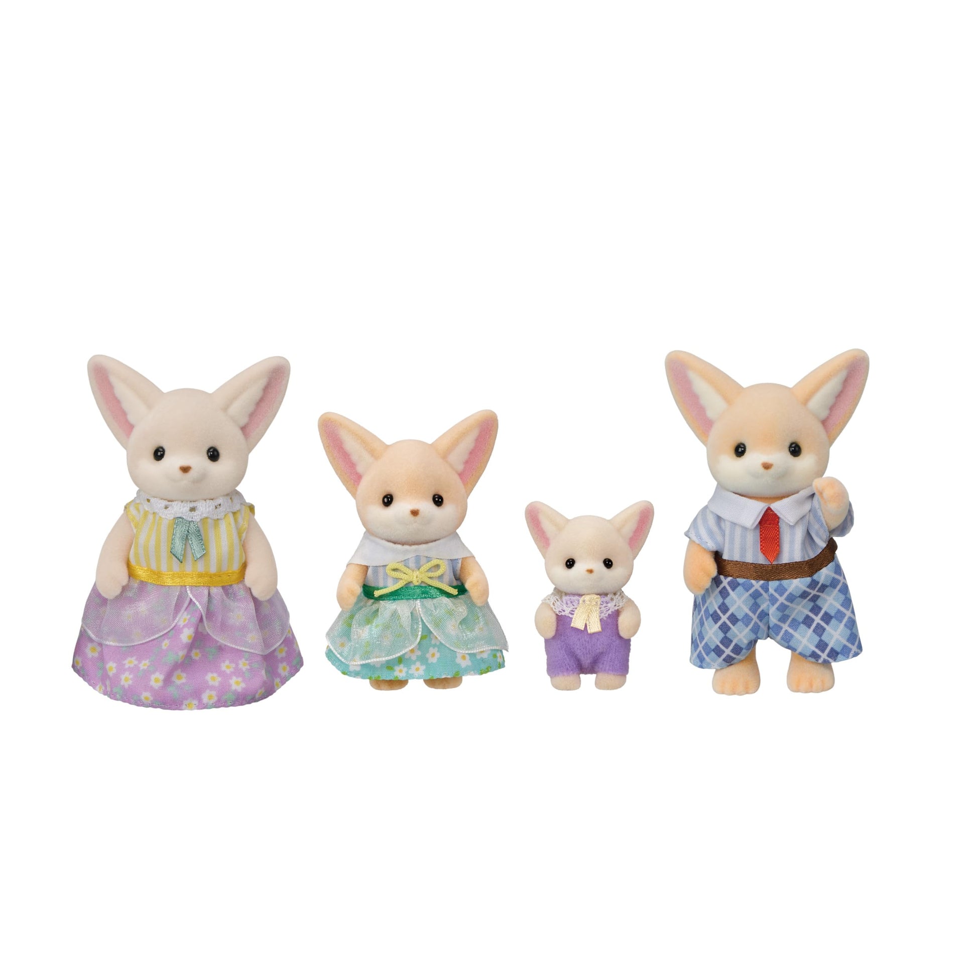 Calico Critters Fennec Fox Family, Set of 4 Collectible Doll Figures