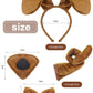 Syhood Puppy Dog Costume Set Kids Dog Ears Headband Bowtie Nose Tail Paw Gloves Puppy Animal Costume For Halloween Carnival Worl