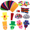 12 Pieces Diy Hand Puppets Making Kit Felt Sock Creative Art Craft Making Your Own Puppets Colorful Pompoms Wiggle Googly Eyes S