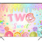 Mocsicka Donut Two Sweet Birthday Backdrop Sweet Candy Second Birthday Party Decorations Background Cake Table Banner Happy 2nd