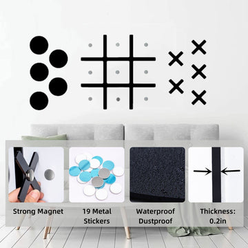 Magnetic Tic Tac Toe Wall-Mount Game, Game Room Decor,Kids&Adults Indoor Party Game,Modern Wall Decals For Kids Room,Playroom De