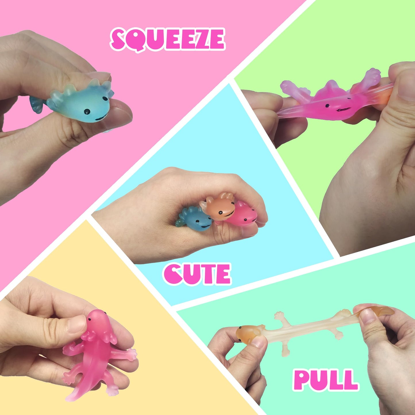 AGENTLAN Axolotl Sensory Bin - Play Sand Toys for Toddlers, 8.3x13.1 inches, Safe Plastic, Ideal Gift for Ages 3-8