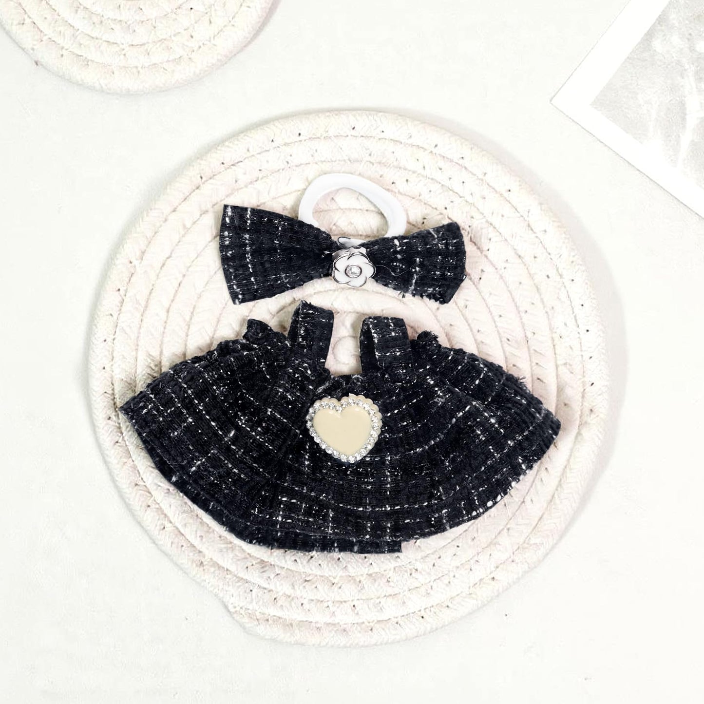 17cm Doll Clothes Set & Outfit Set for 17cm Dolls - enhanced Dresses with Accessories  Doll Clothing Set Replacement (No Doll)  Black